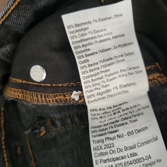 COTTON ON Women's Black Wash Stretch Bootleg Jean Size 0 - Picture 9 of 9